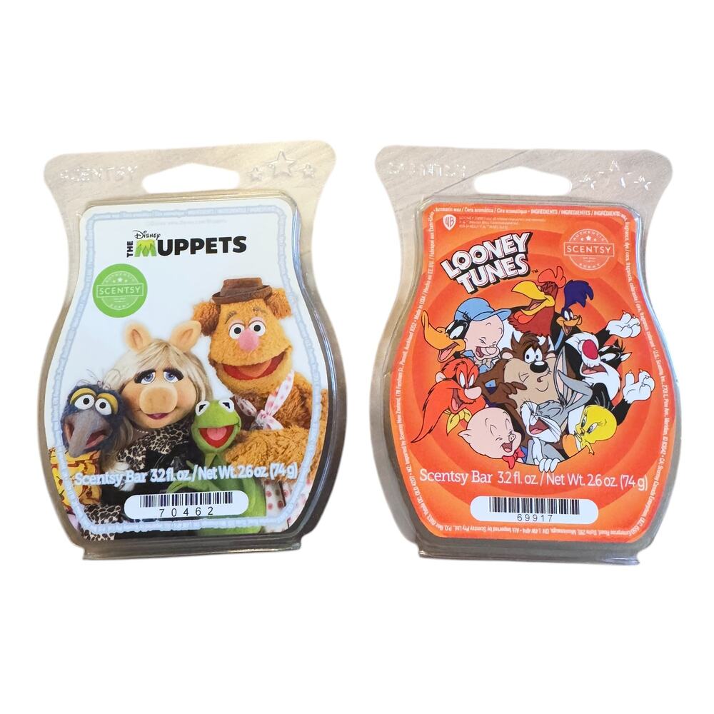 Lot‎ of 2 Disney The Muppets and Looney Tunes Scentsy Wax Bar Melts 3.2 fl oz